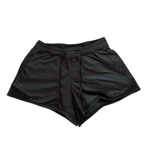 Uniqlo Women’s Running Shorts Elastic Drawstring Waist Pockets‎ Black Sz XS
